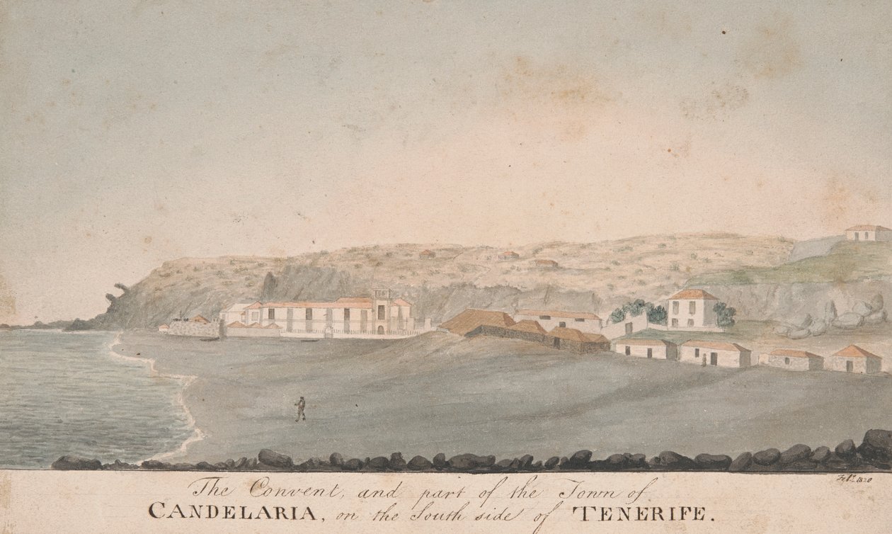O Convento e Parte da Cidade da Candelária, no lado sul de Tenerife de Alfred Diston