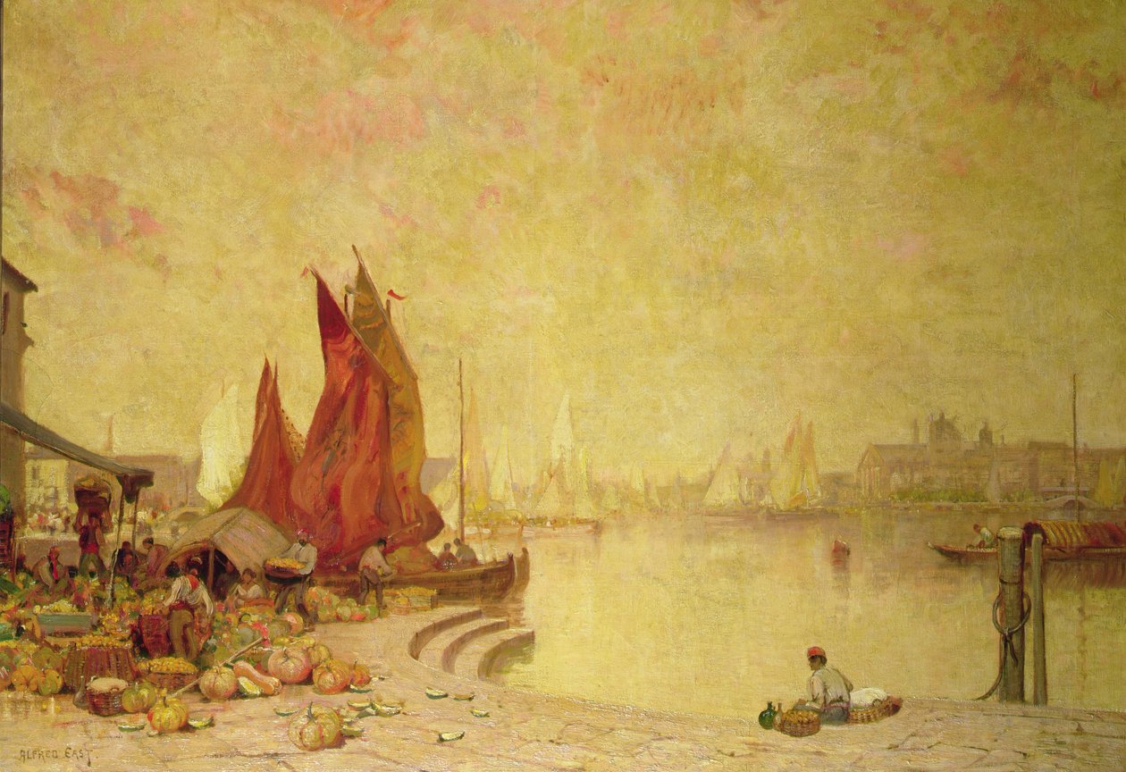 Um cais veneziano de Alfred East