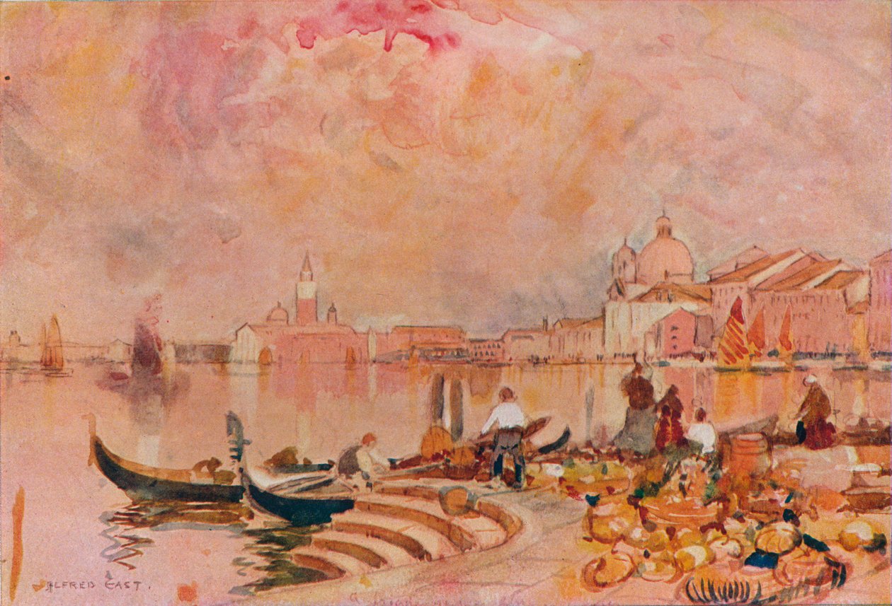 Brilho da noite, Veneza, c1895 de Alfred East