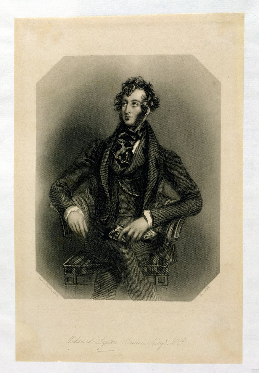 Edward Lytton Bulwer (1803-73), gravado por H. Cook de Alfred Edward Chalon