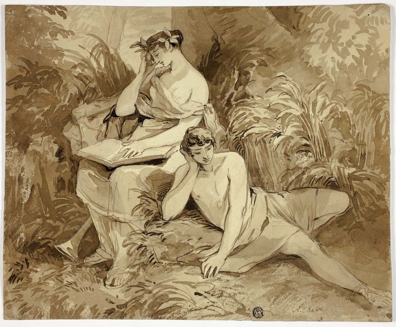 Musa e poeta de Alfred Edward Chalon
