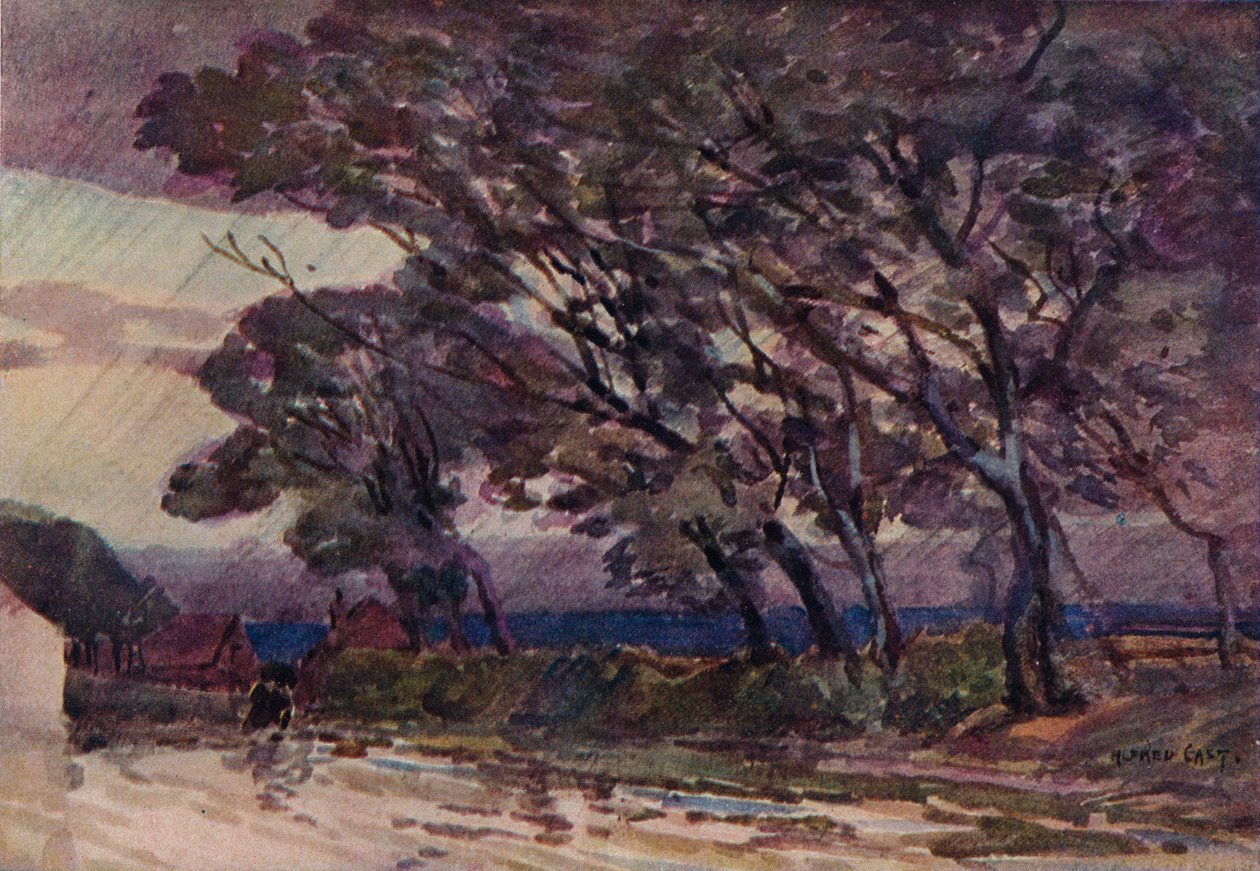 Uma noite tempestuosa, c1890 de Alfred East