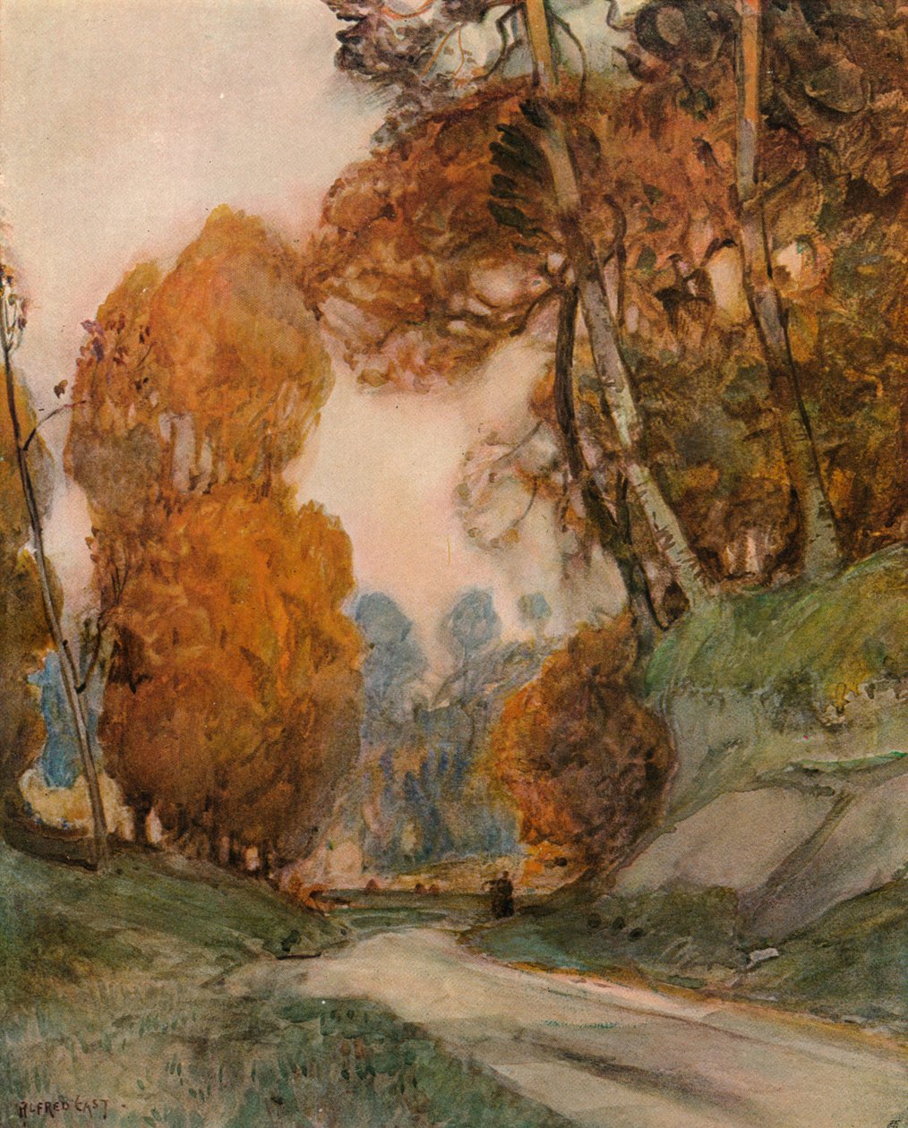 Outono, c1844-1906, 1906 de Alfred East