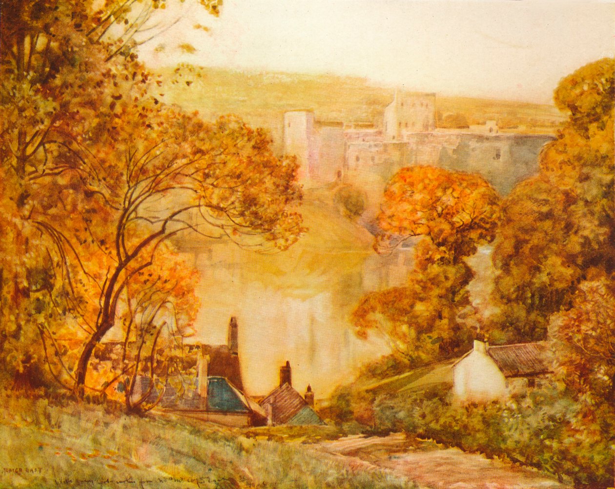 Castelo de Chepstow, no Wye, c1910 de Alfred East