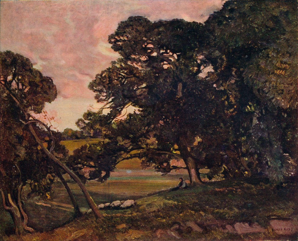 Em Cotswolds, c1909 de Alfred East