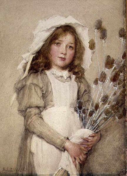 Um monte de teasels (wc) de Alfred Edward Emslie