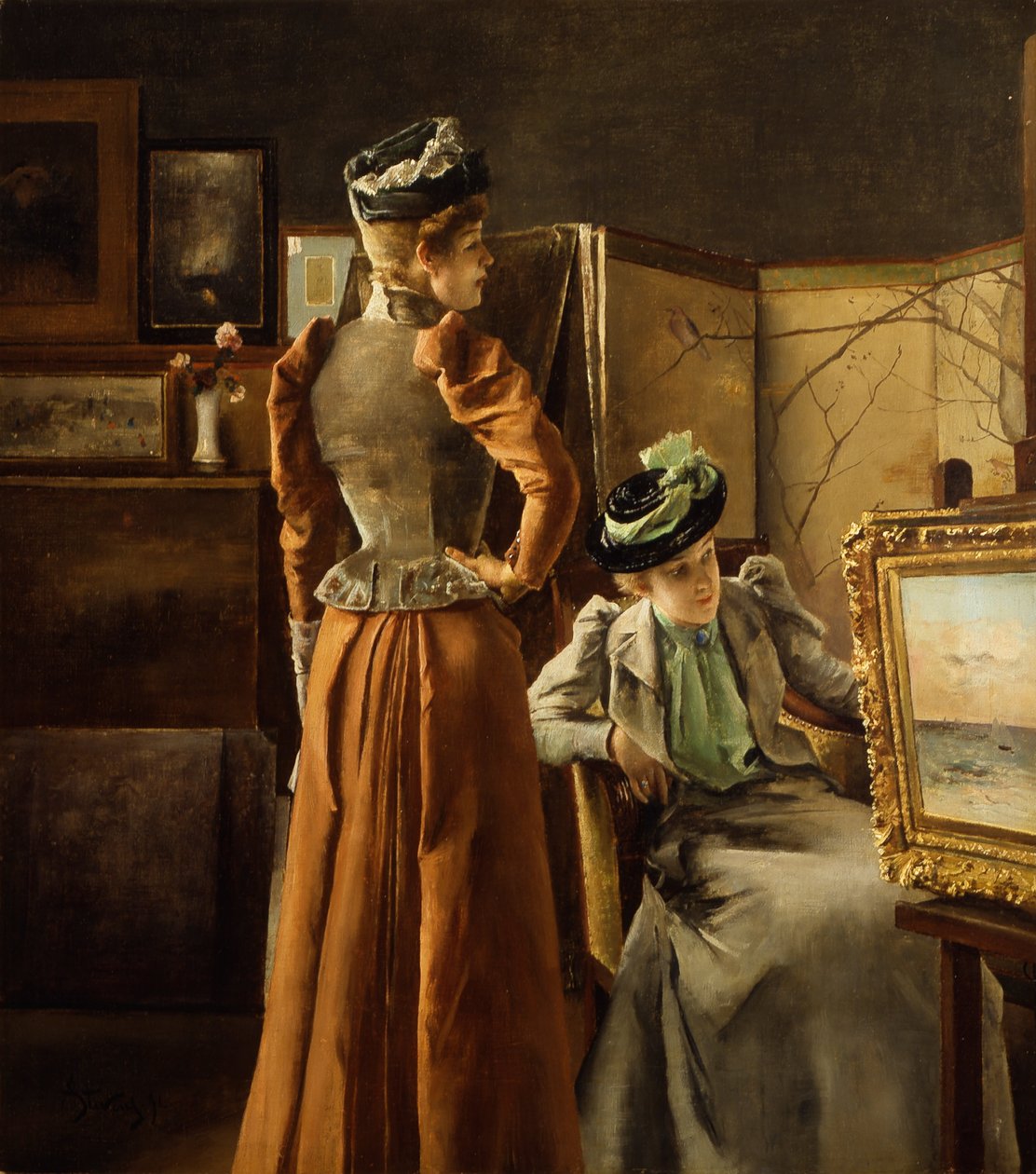 Visita ao Studio de Alfred Emile Stevens