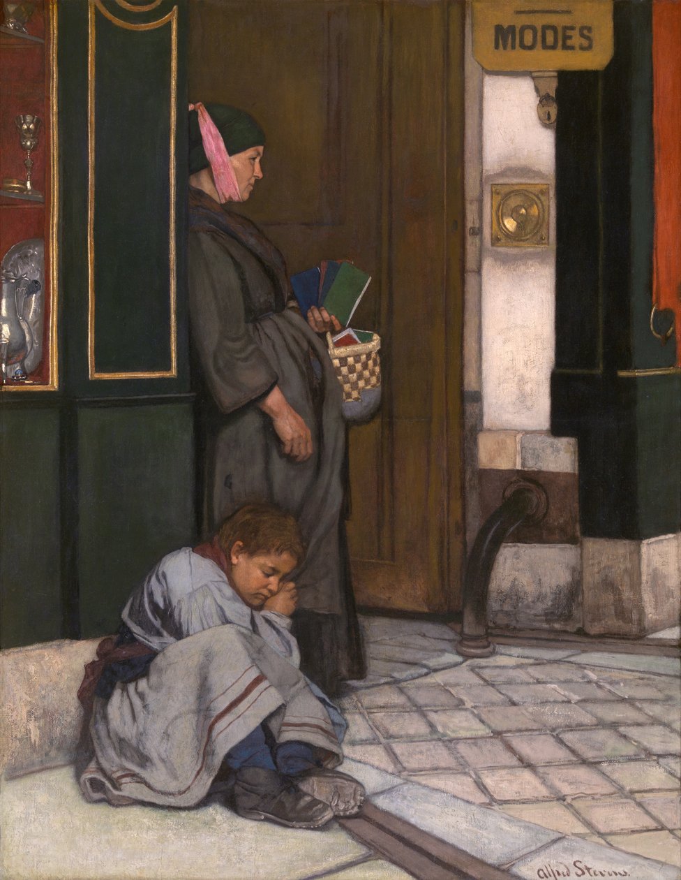 Mendicidade tolerada (óleo sobre tela) de Alfred Emile Stevens