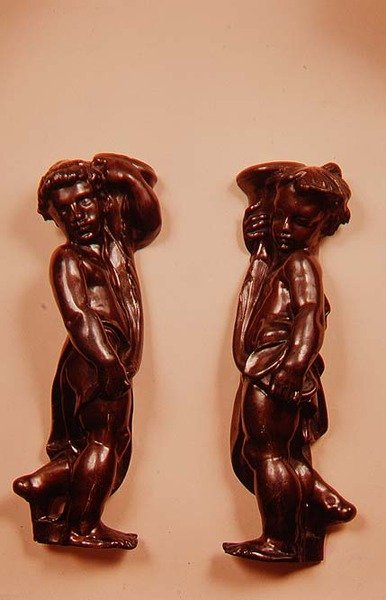 Ornamentos de chaminés, c.1855 (bronze) de Alfred Emile Stevens