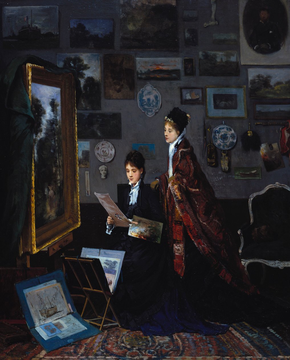 No estúdio de Alfred Emile Stevens