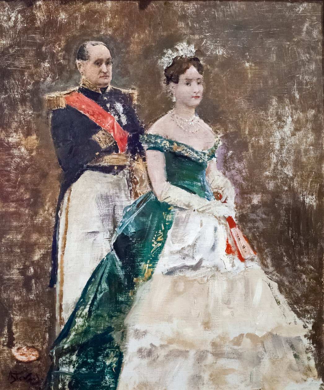 Jerome Bonaparte e a sua filha Mathilde de Alfred Emile Stevens