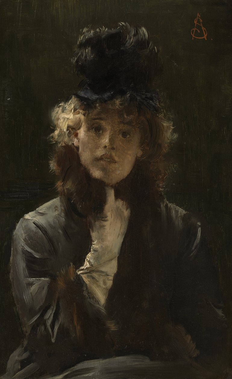 A Esfinge Parisiense, c.1880 de Alfred Emile Stevens
