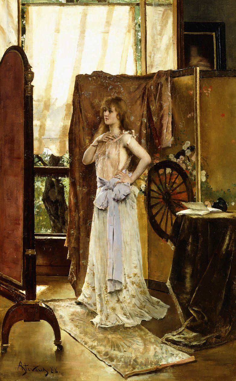 Ensaiando, 1888 de Alfred Emile Stevens