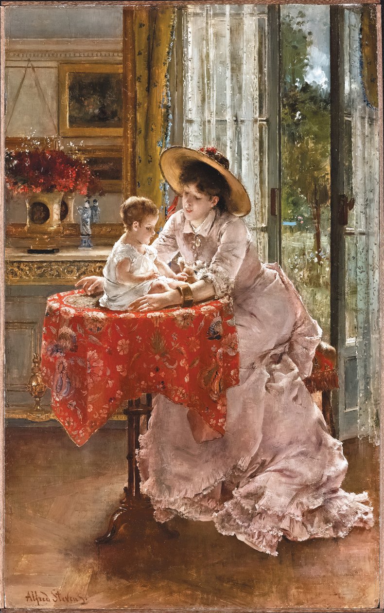 A Mãe Contente, 1872 de Alfred Emile Stevens