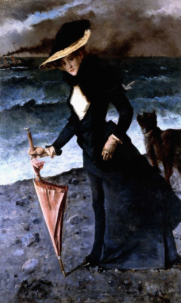O vendaval, 1891 de Alfred Emile Stevens