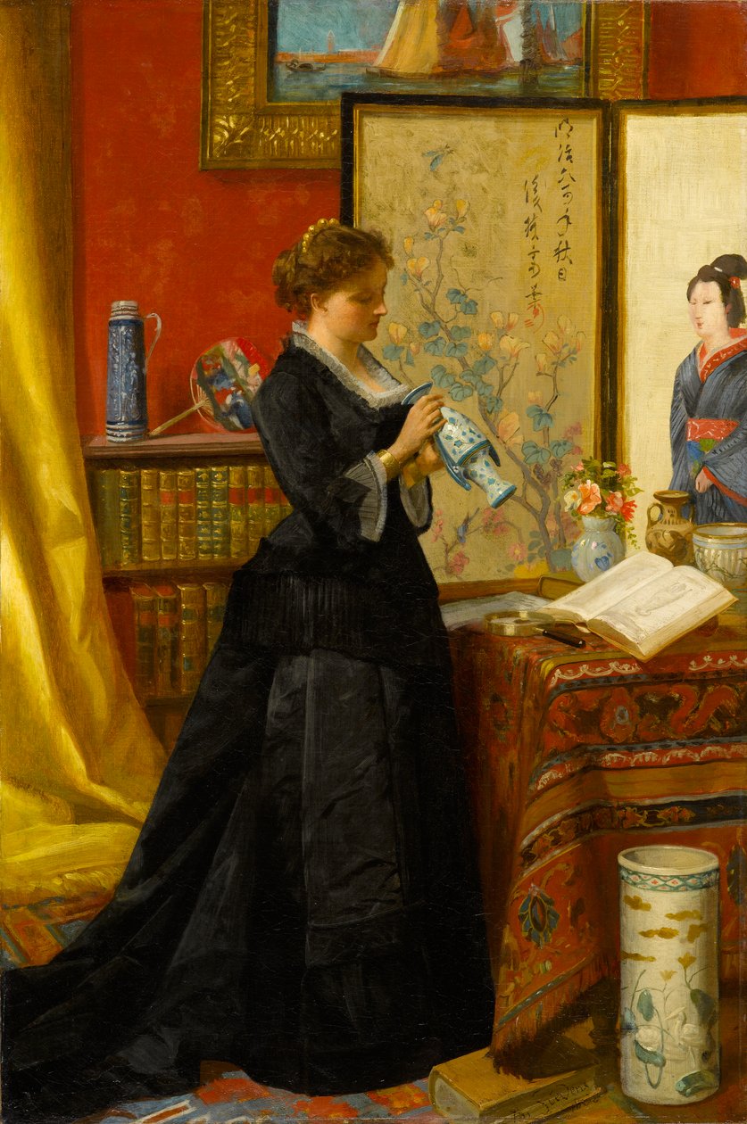 O colecionador de porcelana, 1868 de Alfred Emile Stevens