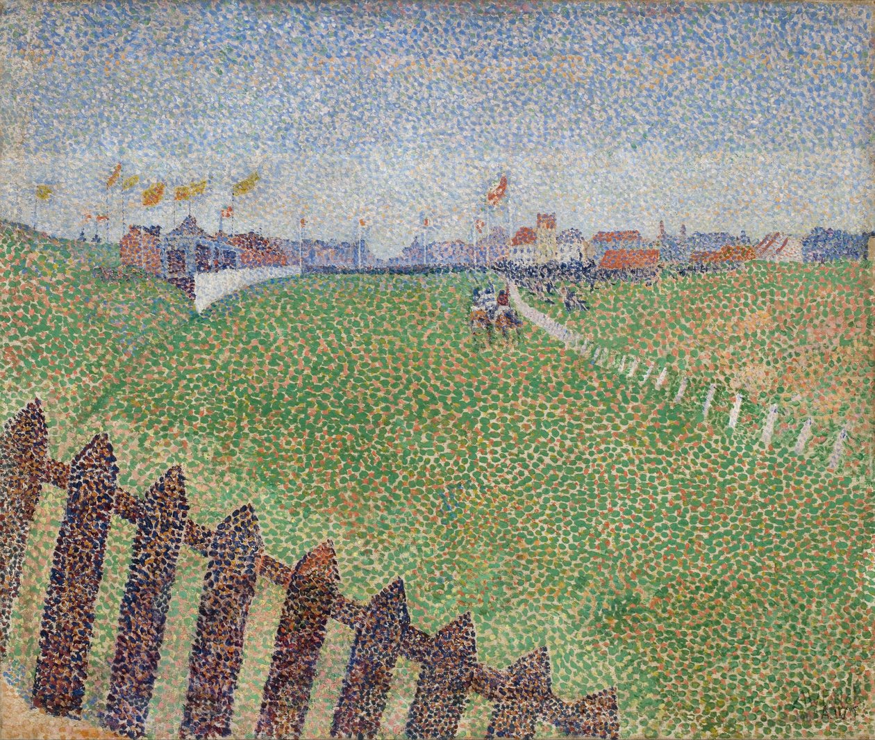 O Hipódromo de Wellington em Drizzle (Ostende) de Alfred Finch