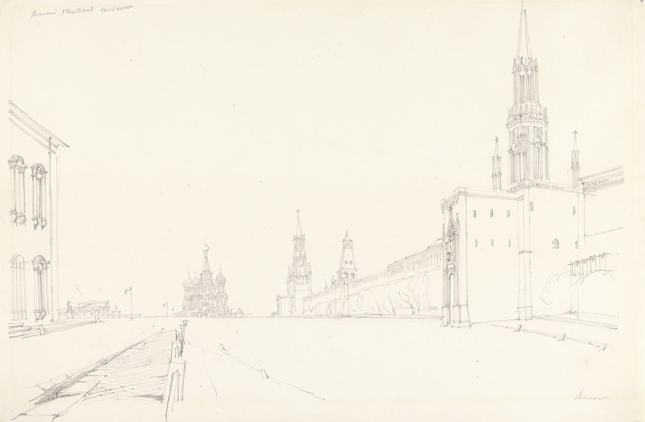 Moscou, 1827 (grafite no papel) de Alfred Gomersal Vickers