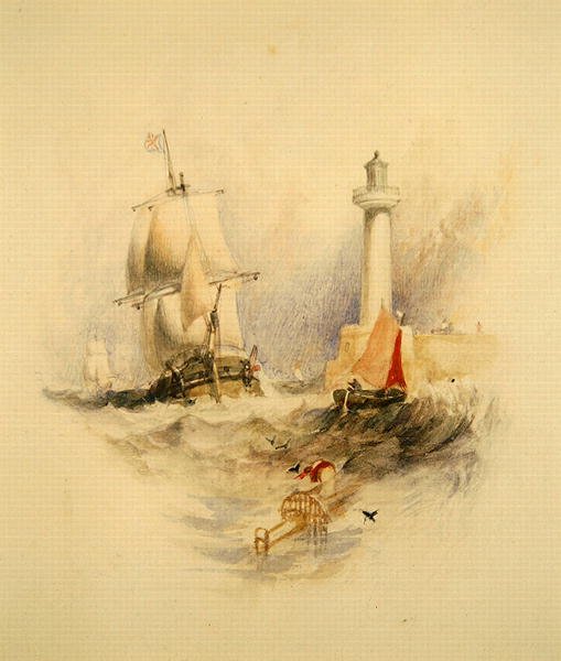 Porto de Ramsgate (aguarela) de Alfred Gomersal Vickers