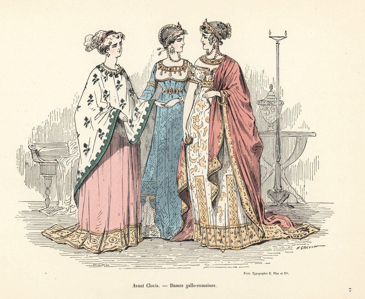 Fantasias de mulheres galo-romanas da época anterior ao rei Clovis I, 5 de Alfred Grevin