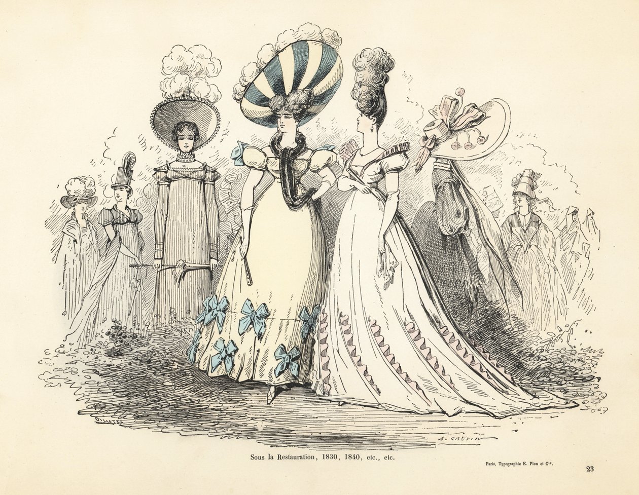 Trajes da Restauração Bourbon. de Alfred Grevin