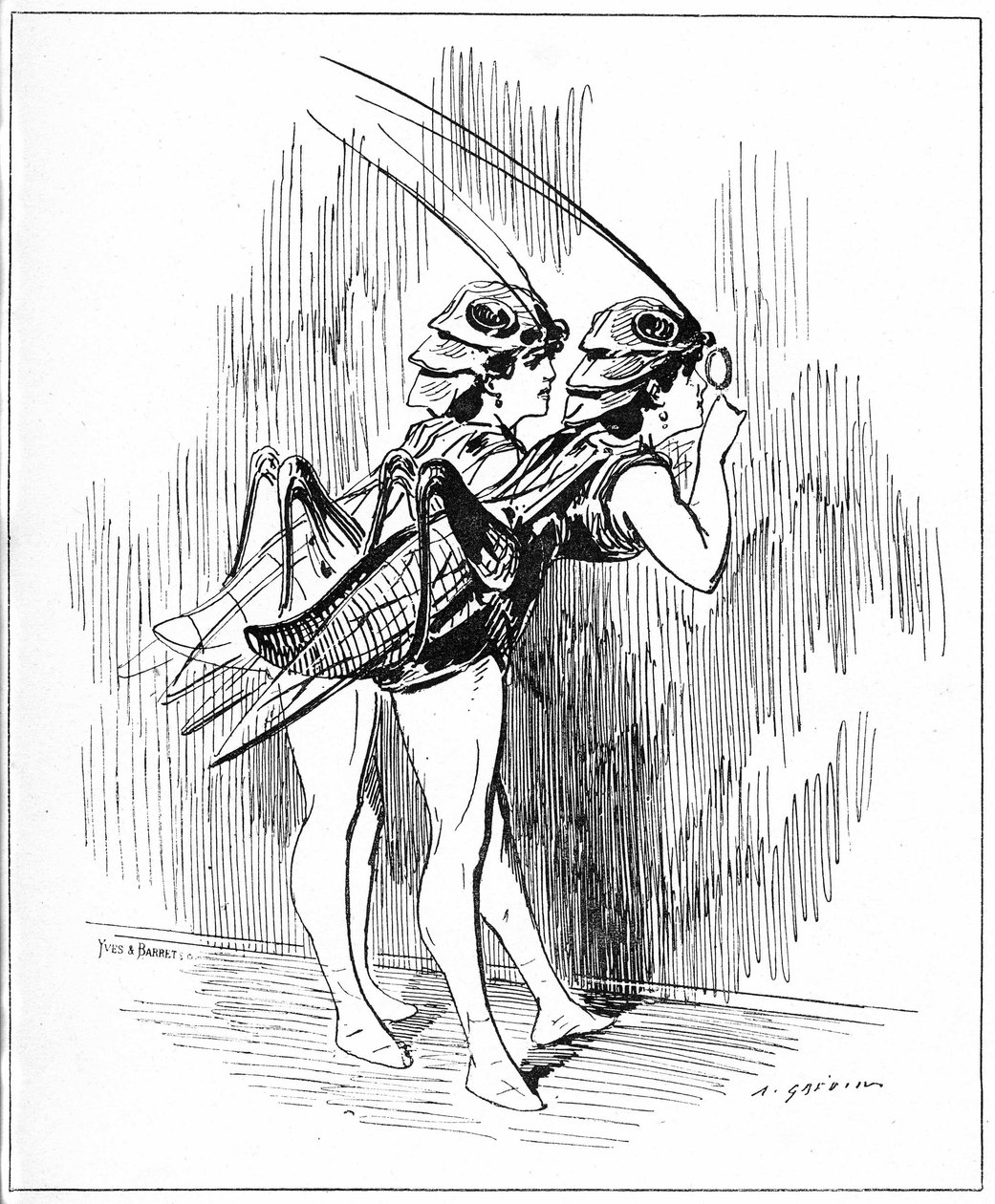 Ilustração para "O Espírito das Mulheres" de Alfred Grevin