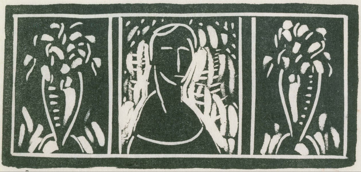Linoleum Cut with Tribute por Sherwood Anderson de Alfred H. Maurer