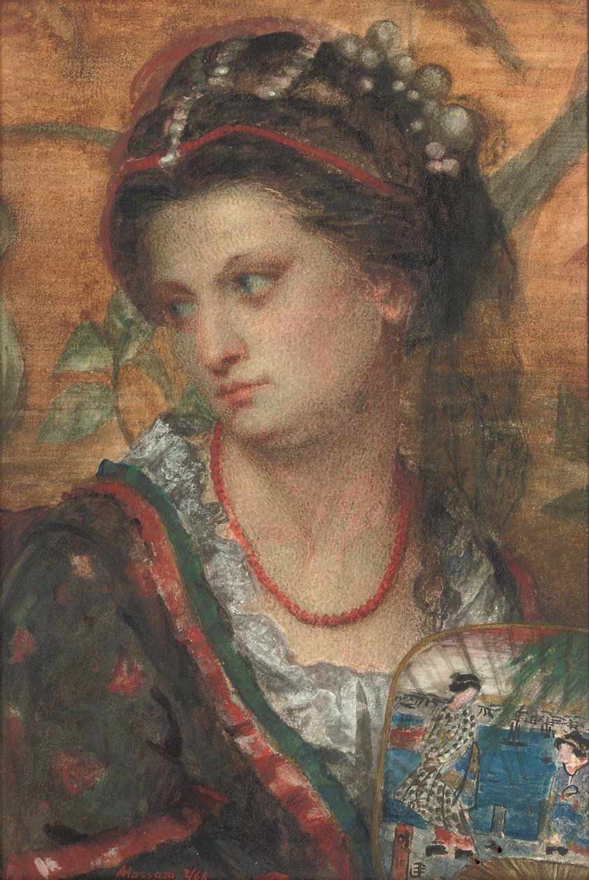 &39;Um brilho suavizado em seus olhos, todo carmesim como a rosa, mal tingiu sua bochecha&39; de Alfred Hassam