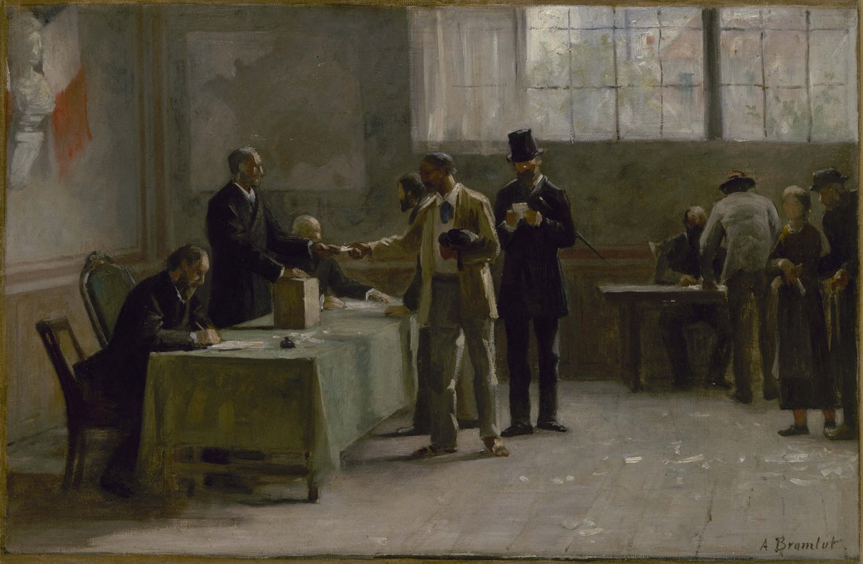 Esboço da Câmara Municipal de Les Lilas: sufrágio universal de Alfred Henri Bramtot