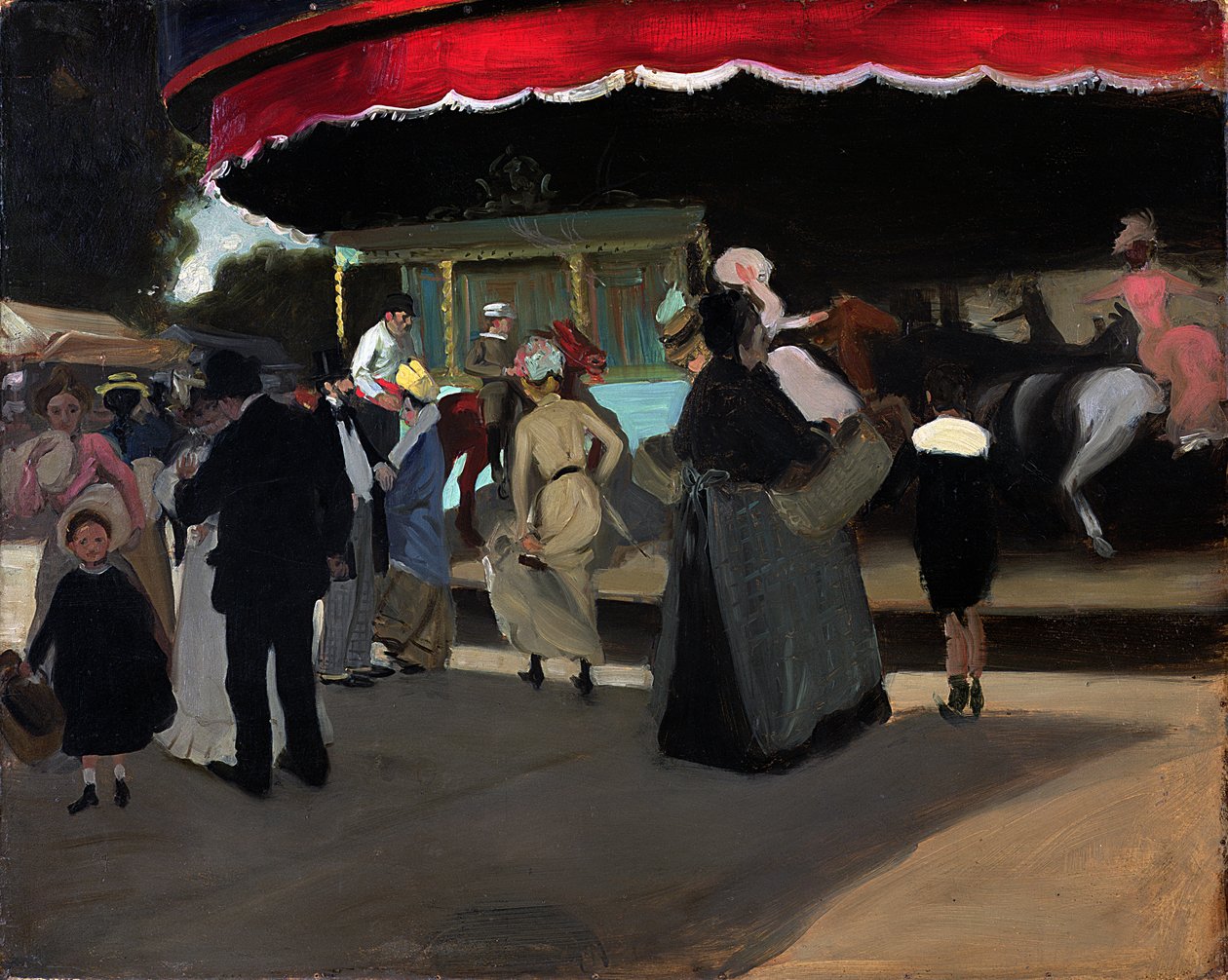 Carrossel, c.1904 (óleo sobre papelão) de Alfred Henry Maurer
