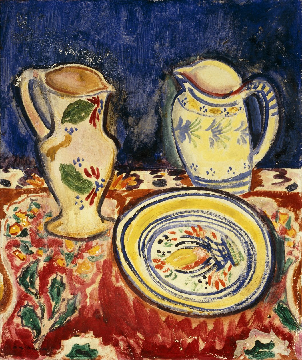 Ainda vida com cerâmica bretã, de Alfred Henry Maurer
