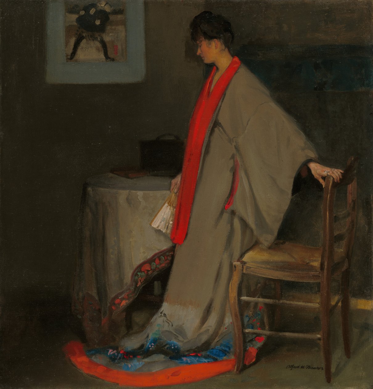 Jovem de Quimono, c. 1901. de Alfred Henry Maurer