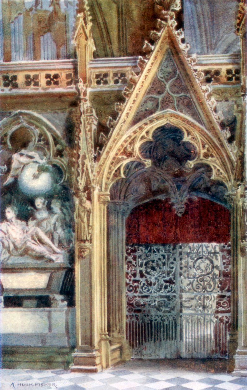 Entrada do coro, Abadia de Westminster, 1902 de Alfred Hugh Fisher