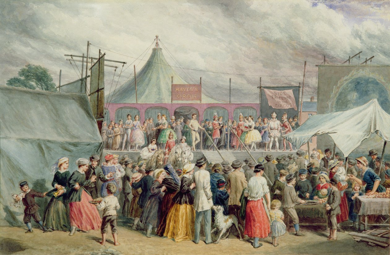 Uma visita ao circo, c.1885 de Alfred Hunt