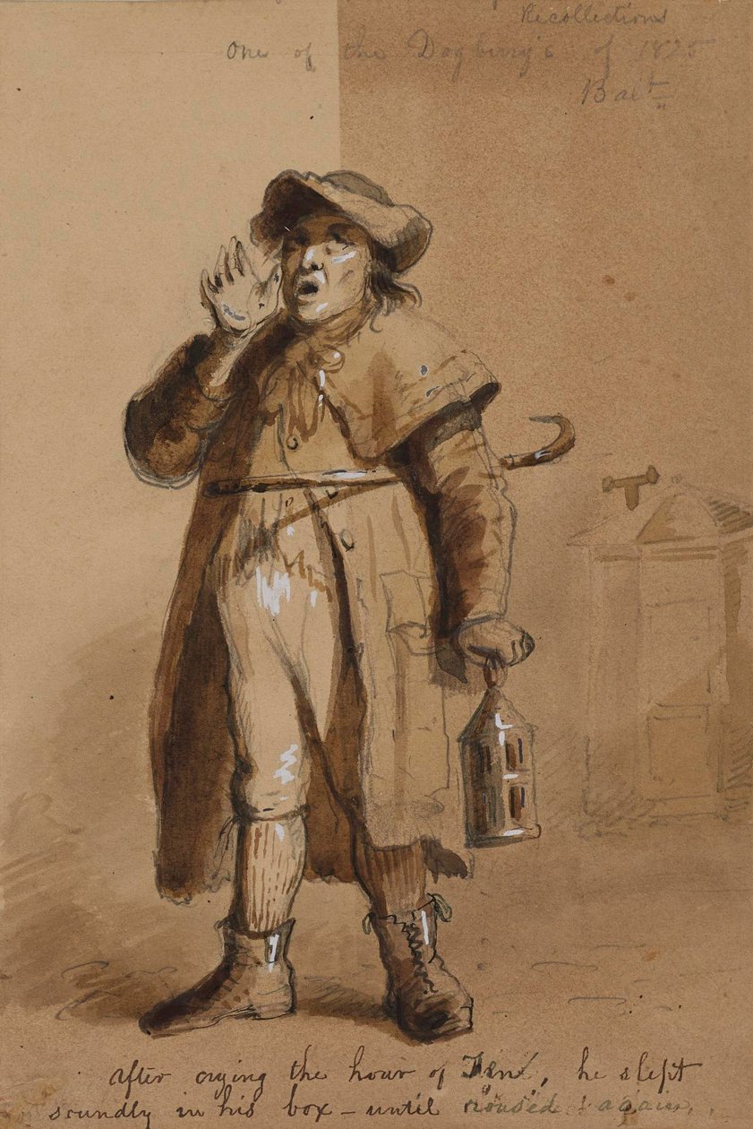 Um guarda nocturno de Baltimore de Alfred Jacob Miller