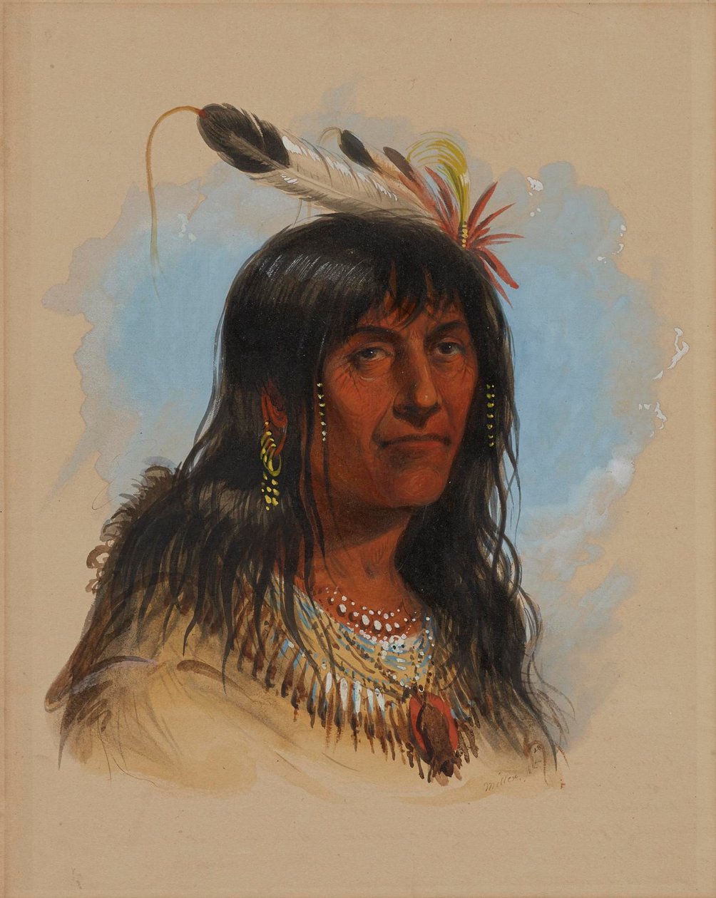 «Big Bowl» (um chefe crow) de Alfred Jacob Miller