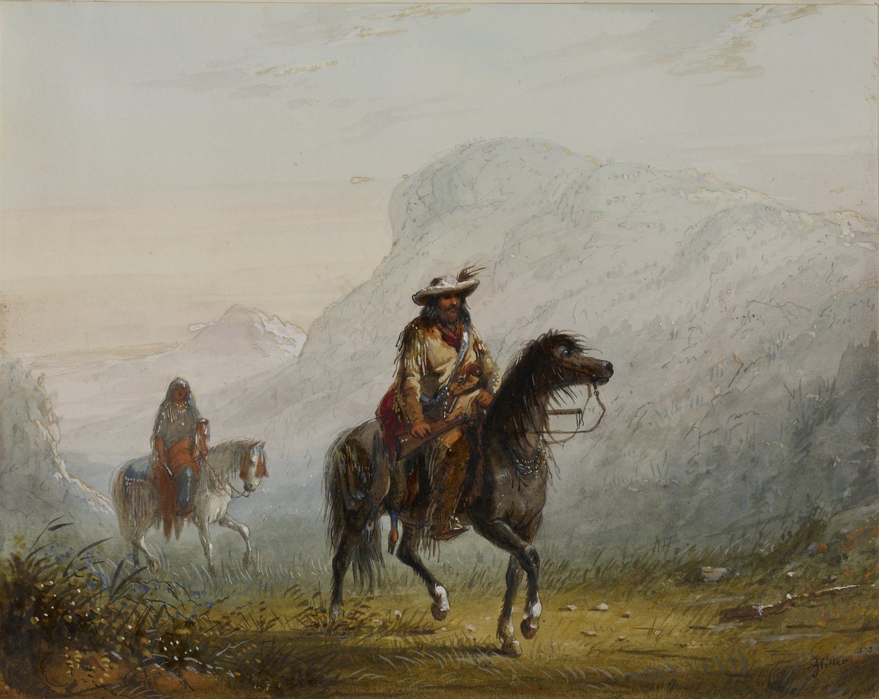 «Bourgeois» W---r e a sua squaw de Alfred Jacob Miller