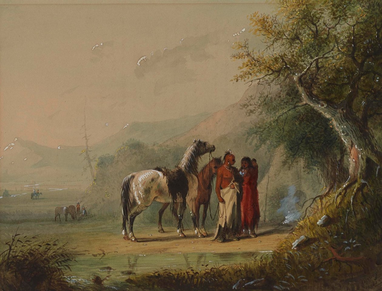Cena de acampamento (Sioux) de Alfred Jacob Miller