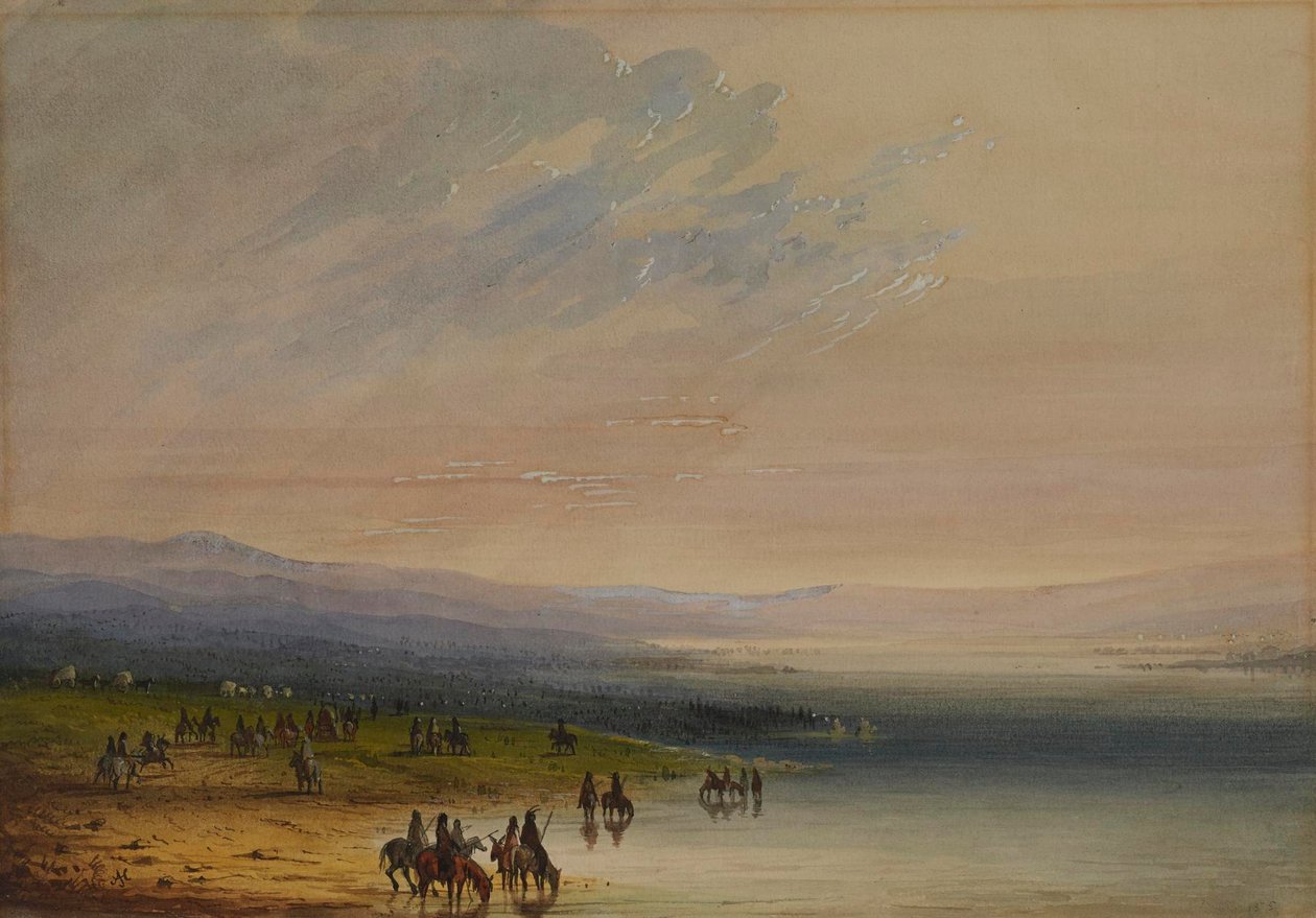 Caravana no Platte de Alfred Jacob Miller