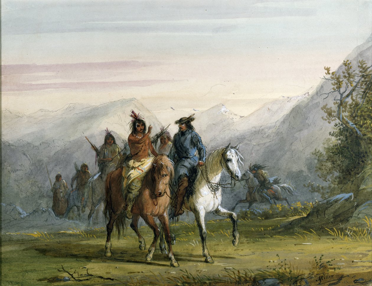 Conversar por sinais de Alfred Jacob Miller