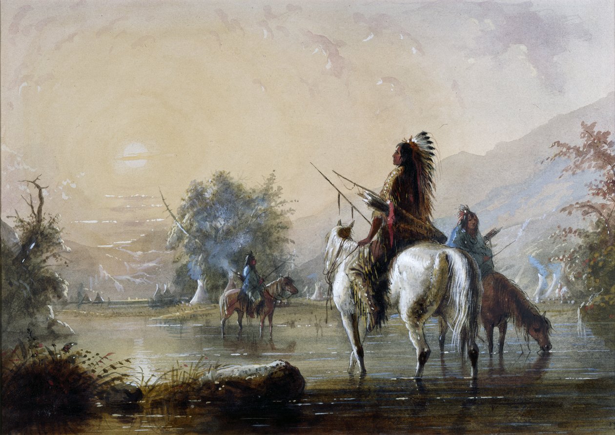 Acampamento dos Corvos de Alfred Jacob Miller