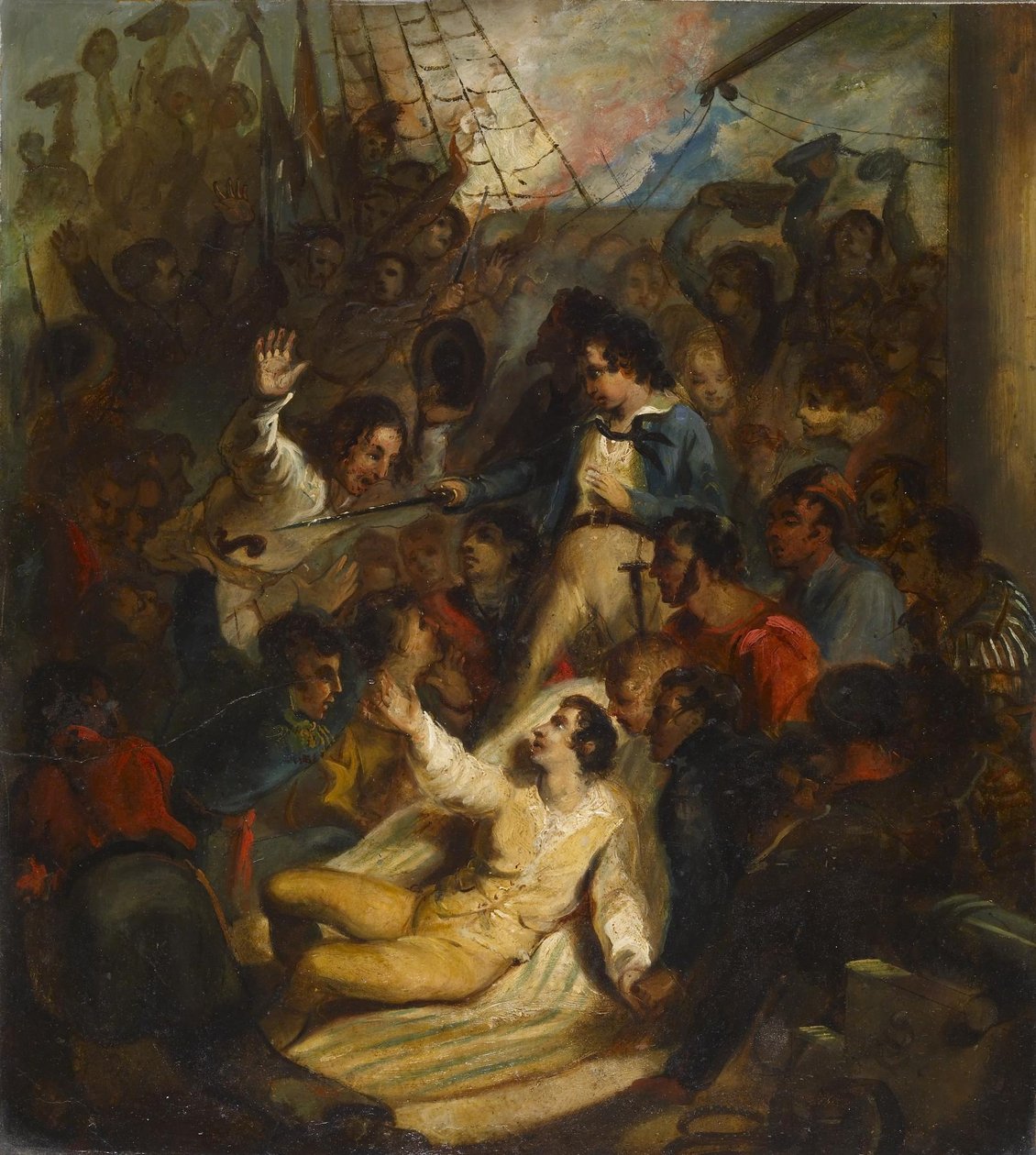 «Não abandonem aquele navio!» de Alfred Jacob Miller