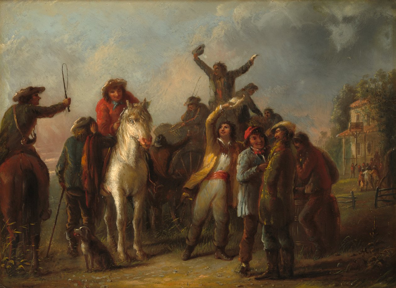 Cena da eleição, Catonsville, Condado de Baltimore, c. 1860. de Alfred Jacob Miller