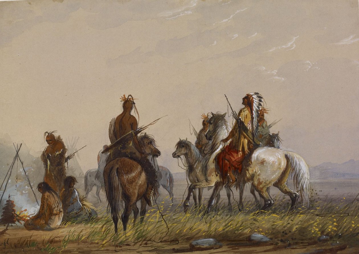 Expedição para capturar cavalos selvagens - Sioux de Alfred Jacob Miller
