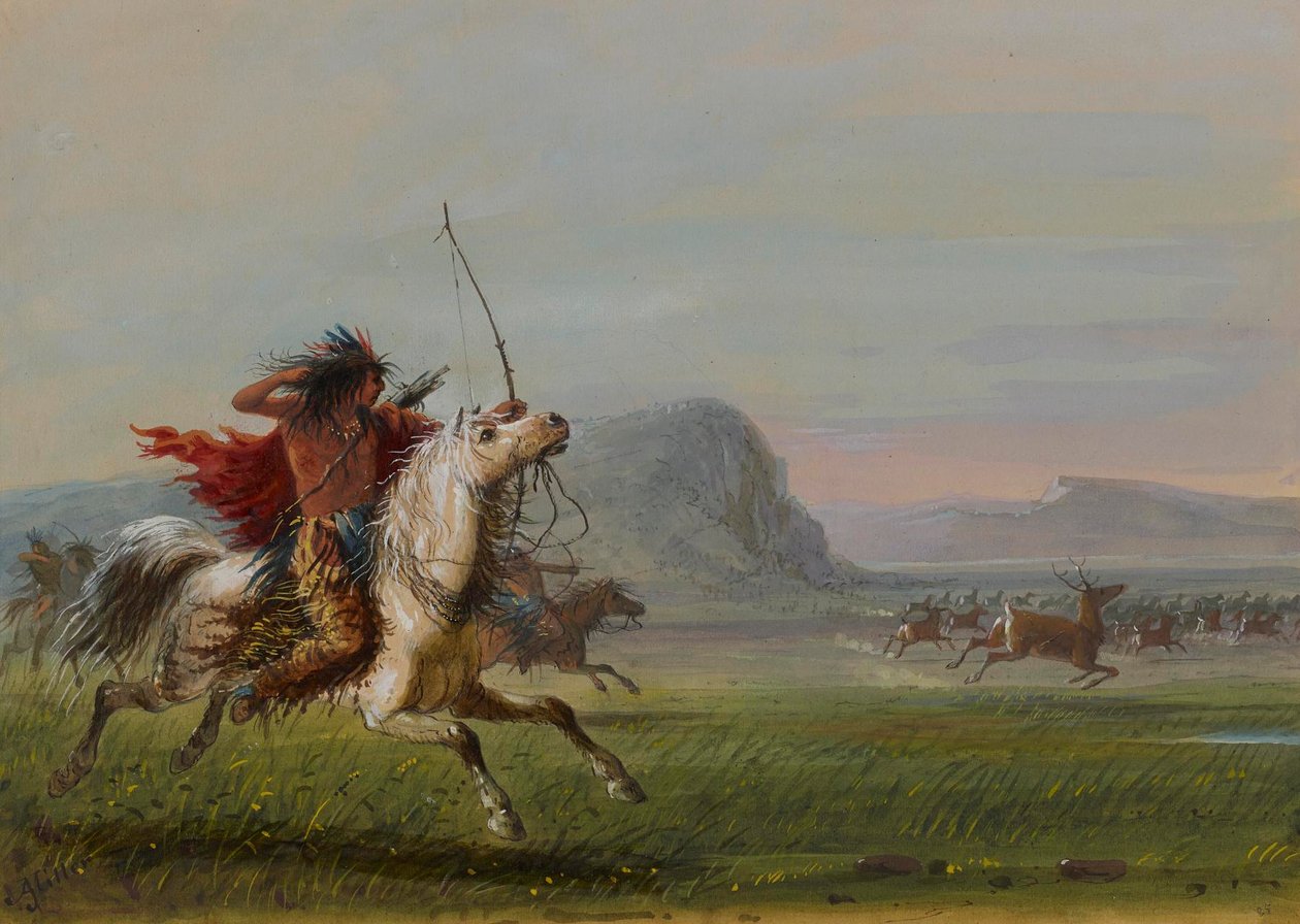 Caça ao alce de Alfred Jacob Miller