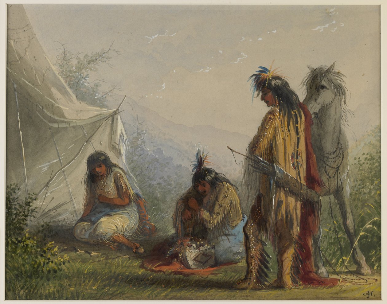 Namoro índio de Alfred Jacob Miller