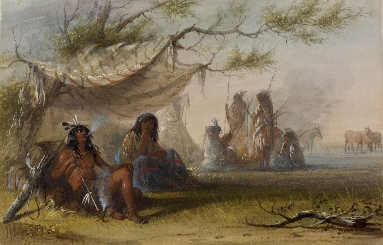 Acampamento indígena de Alfred Jacob Miller