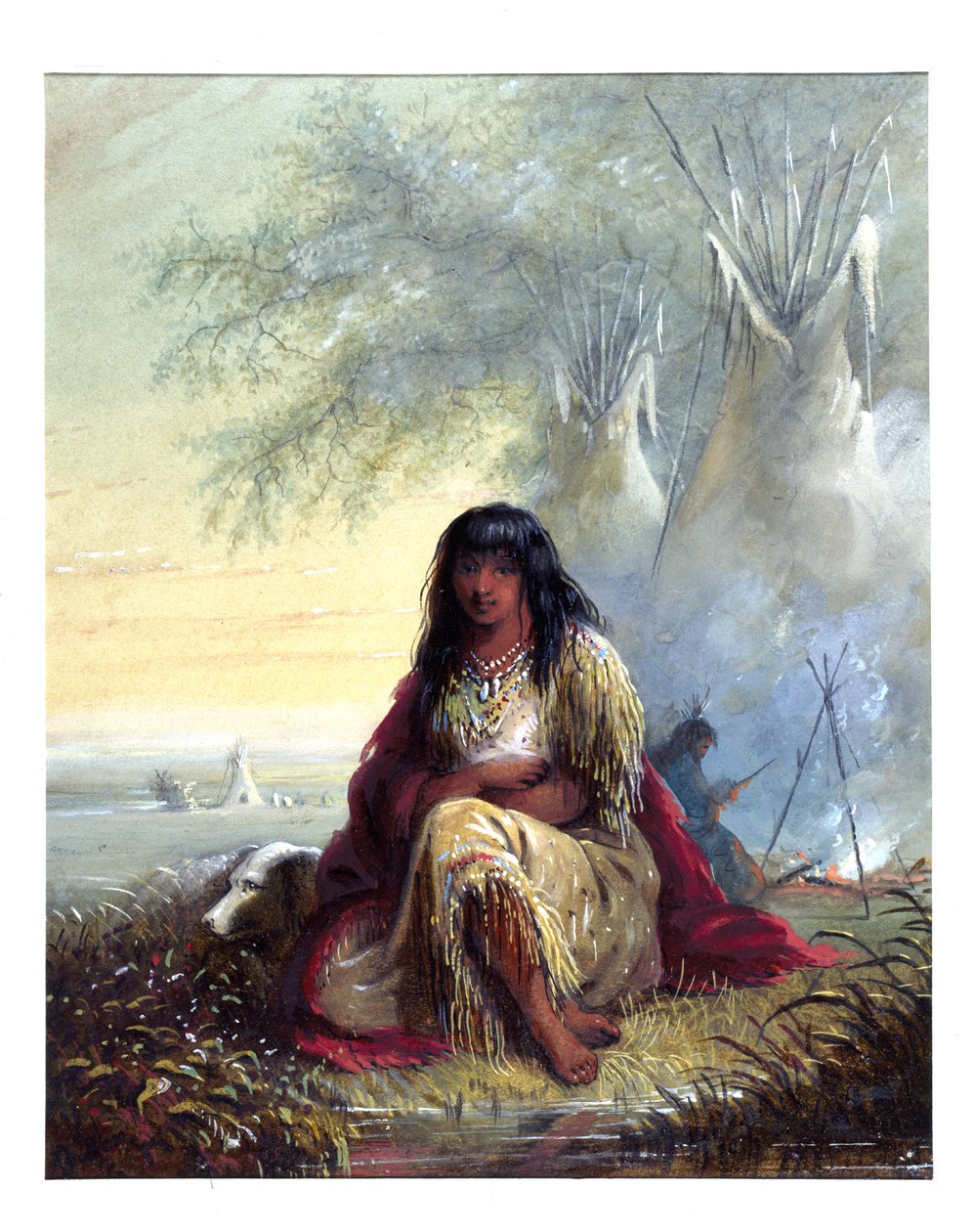 Rapariga índia (Sioux) de Alfred Jacob Miller