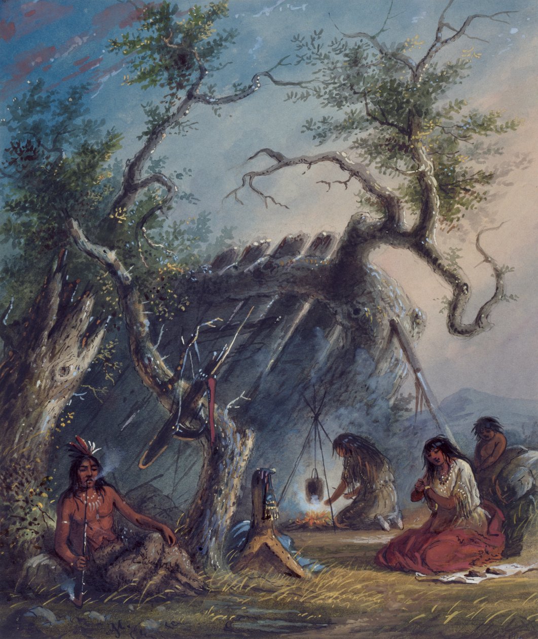 Cabana indígena de Alfred Jacob Miller
