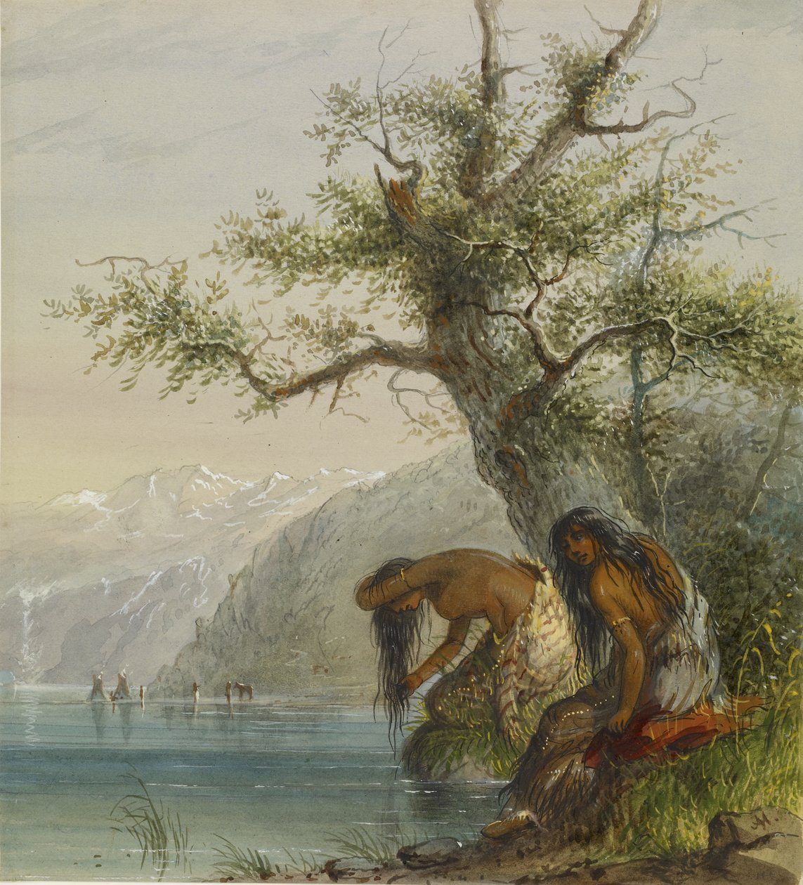 Toalete de um índio de Alfred Jacob Miller